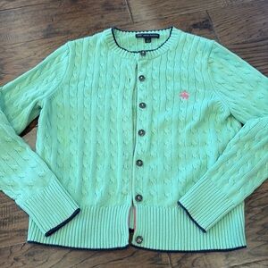 Brooks Brothers cable knit cardigan sweater